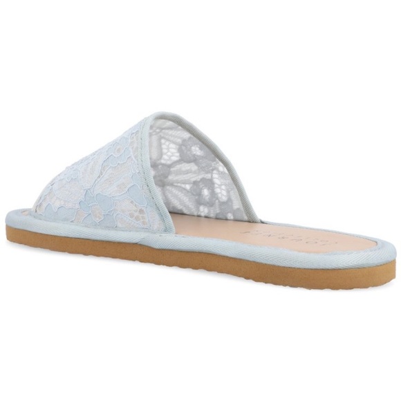 NWT Journee Collection Women’s Eniola TruComfort foam slide flat sandals blue - Picture 6 of 12